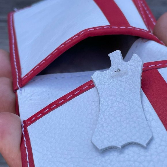 Men Wallet Multi Color Stripe Bi fold Card Holder Handmade Genuine Leather Purse - Picture 12 of 13